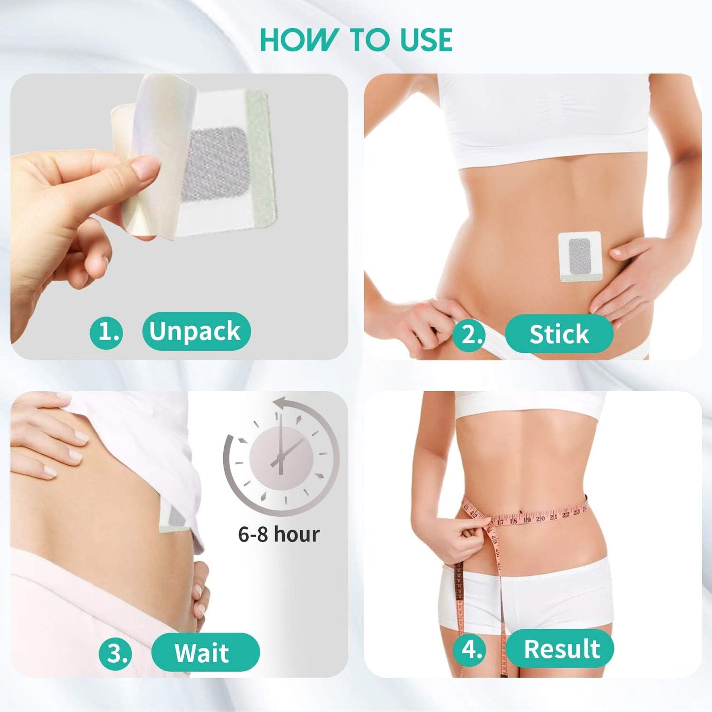 Body Shaper Sticker, Tightening Sticker for Waist Abdominal, Slimming Patches For Weight Loss Sticker For Men and Women, Anti-Cellulite & Fat Burning Quick Slimming Sticker for Beer Belly (30 Patches)