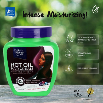 GC Beauty Care Hot Oil Hair Cream – Protein (1000ml) Intense Moisturizing & Strengthening  – Fortifies Hair Follicles with Protein