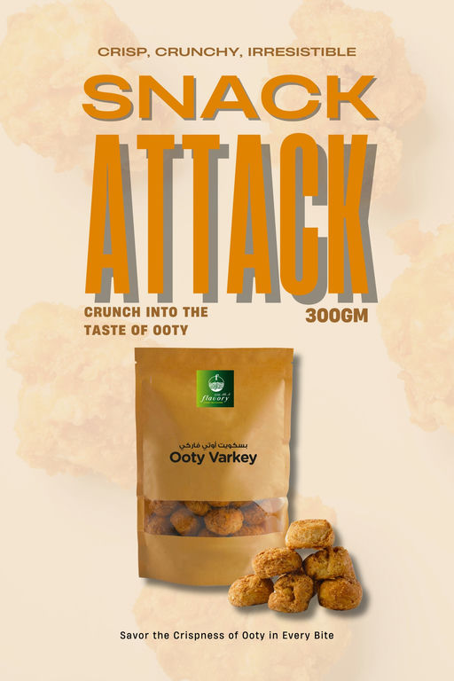 Flavory Ooty Varkey (Ooty Rusk), Traditional Indian Biscuit Made with Wheat Flour & Ghee, Crunchy & Delicious, 300g