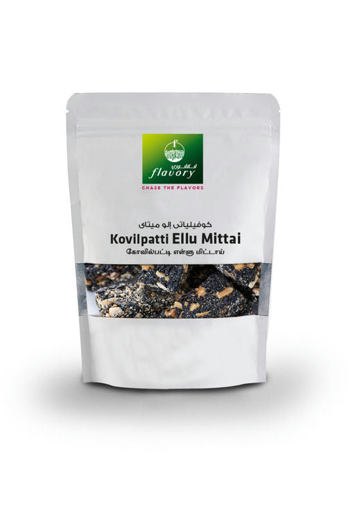 Flavory Kovilpatti Sesame Candy (Ellu Mittai), Traditional South Indian Sweet Made with Sesame Seeds & Jaggery, Healthy & Flavorful, 100g