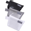 Portable Square Mesh Storage Bag,Zippered Mesh Cosmetic Bag,Small Square Mesh Coin Purse Travel Storage Carry Pouch, Grey+Black+White, Transparent 3pcs
