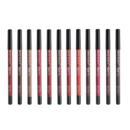 Swiss Beauty Bold Matt Lip Liner | Set of 12 -19.2gm
