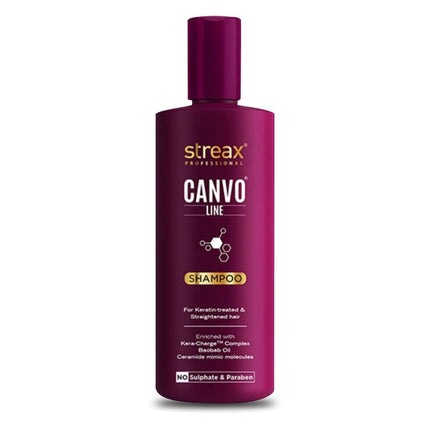 Streax Professional Canvoline Straightening Post Care Shampoo-250ml