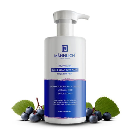Mannlich 2% Salicylic Acid Body Acne Wash for Men (300 ml)