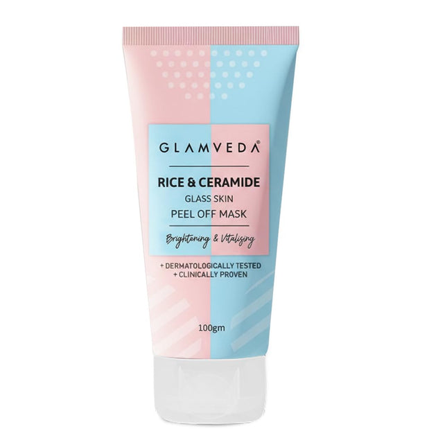 Glamveda Korean Glass Skin Rice & Ceramide Peel Off Mask 100gm