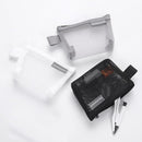 Portable Square Mesh Storage Bag,Zippered Mesh Cosmetic Bag,Small Square Mesh Coin Purse Travel Storage Carry Pouch, Grey+Black+White, Transparent 3pcs
