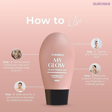 Suroskie My Glow All-In-One Tinted Sunscreen SPF 30 Moisturizer 60 ml Medium Shade