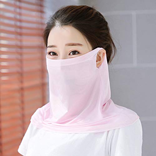 Cotton Scarf 4Pcs Masks Silk Neck Scarf Masks Seamless Face Mask Bandanas for, Outdoors, Festivals, Sports (Random Color) Bufanda para Mujer, Assorted Color, 40*22*0.5cm