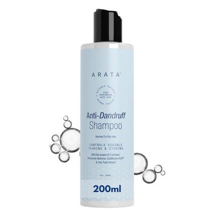 Arata Anti-Dandruff Shampoo | With Neem, Tea Tree Oil & Piroctone Olamine -200ml