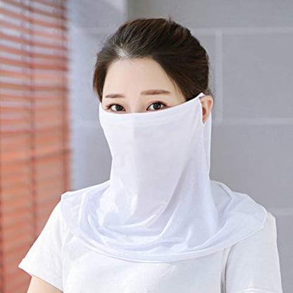 Cotton Scarf 4Pcs Masks Silk Neck Scarf Masks Seamless Face Mask Bandanas for, Outdoors, Festivals, Sports (Random Color) Bufanda para Mujer, Assorted Color, 40*22*0.5cm
