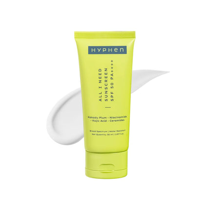 Hyphen All I Need Sunscreen SPF 50 PA ++++ |Lightweight Sun Cream | 50ml