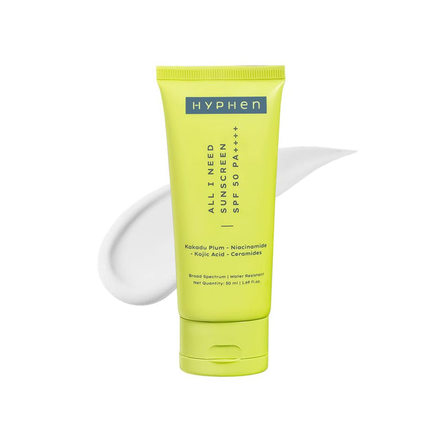 Hyphen All I Need Sunscreen SPF 50 PA ++++ |Lightweight Sun Cream | 50ml