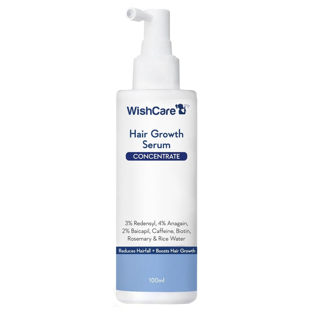 WishCare Hair Growth Serum Concentrate - 3% Redensyl, 4% Anagain, 2% Baicapil, Caffeine, Biotin & Rice Water -100ml