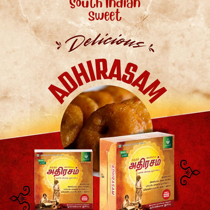 Flavory Adhirasam, Traditional South Indian Sweet Made with Rice Flour & Jaggery, Crispy & Sweet, 235g