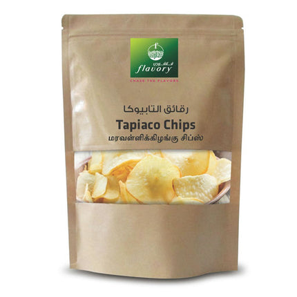 Flavory Tapioca Chips, Crispy & Crunchy Snack Made with Fresh Tapioca, 100g