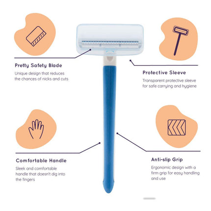 Sanfe Bikini Line Trimming Razor - Stainless steel blade