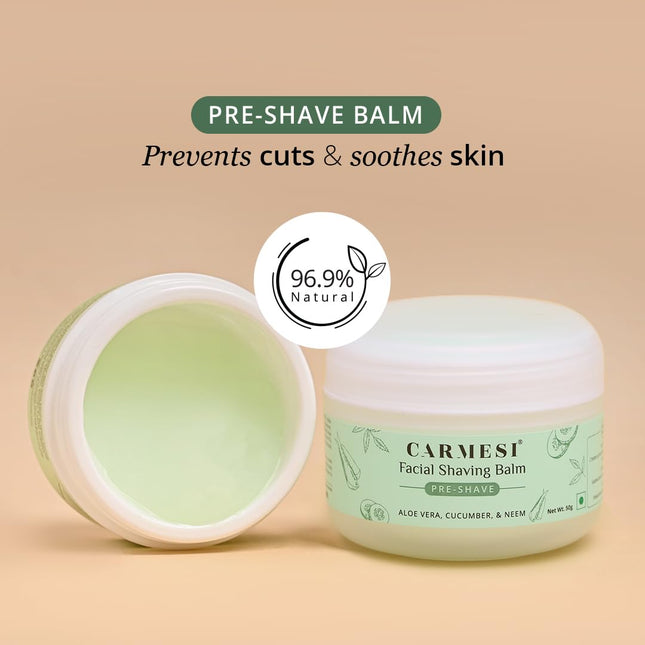 Carmesi Pre-Shave Face Shaving Balm for Women, 50g