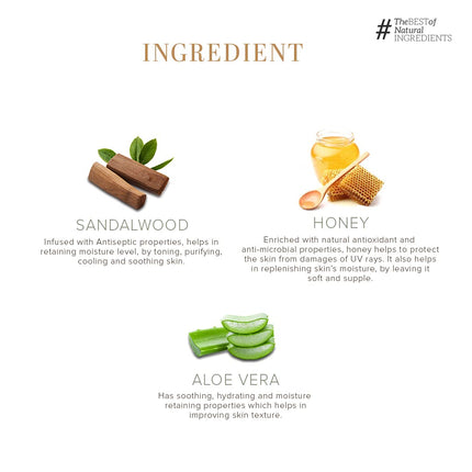 Khadi Natural Sandalwood & Honey Body Wash - 210ml