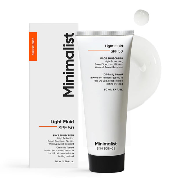 Minimalist Light Fluid Sunscreen SPF 50 for Oily Skin (PA++++) 50ml
