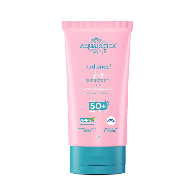 Aqualogica Radiance+ Dewy Sunscreen Gel SPF 50+ PA++++ For Men & Women | 30g