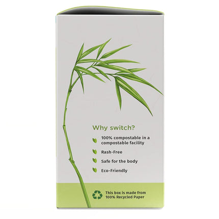 Pee Safe 100% Organic Cotton Biodegradable Sanitary Pads Pack of 10