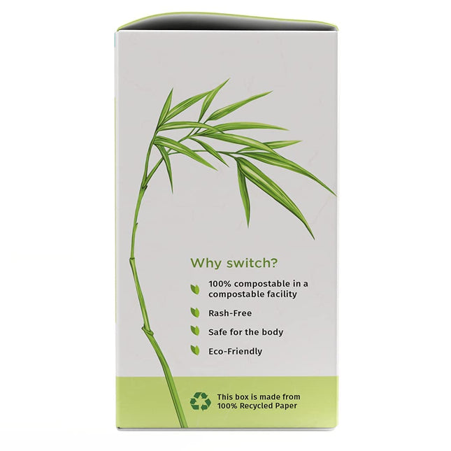 Pee Safe 100% Organic Cotton Biodegradable Sanitary Pads Pack of 10