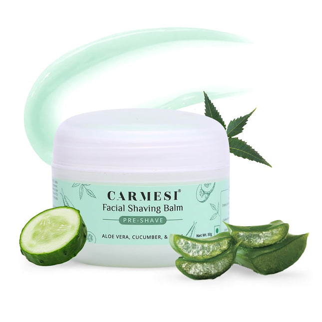 Carmesi Pre-Shave Face Shaving Balm for Women, 50g