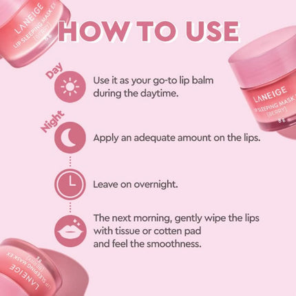 Laneige Lip Sleeping Mask | Moisturizing Lip Treatment with Vitamin C + Shea Butter -8g