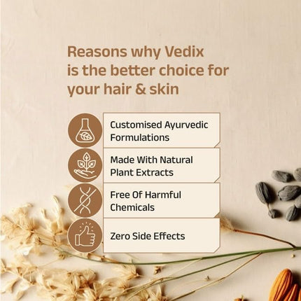 Vedix Ayurvedic Hair growth Kit | 5 product Kit | for Normal Hair, Normal - Oily Scalp, Straight Hair