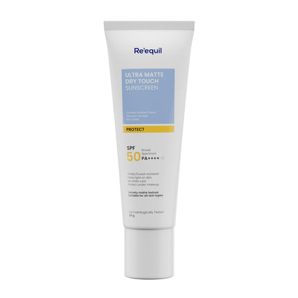 RE' EQUIL Ultra Matte Dry Touch Sunscreen | SPF 50 PA++++ 50 gm