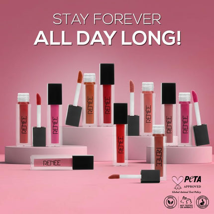 RENEE Stay Forever Matte Liquid Lipstick Combo Pack of 10