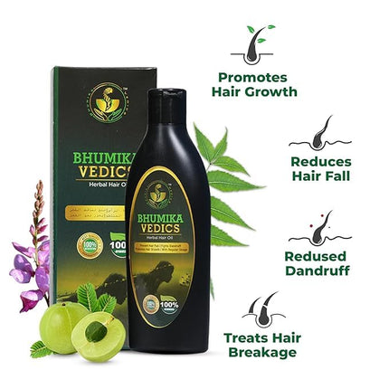 Bhumika Vedics Herbal Hair Oil Indigofera,Aloe vera,Neem, Amla, Bhringraj and Coconut Oil 200 ml