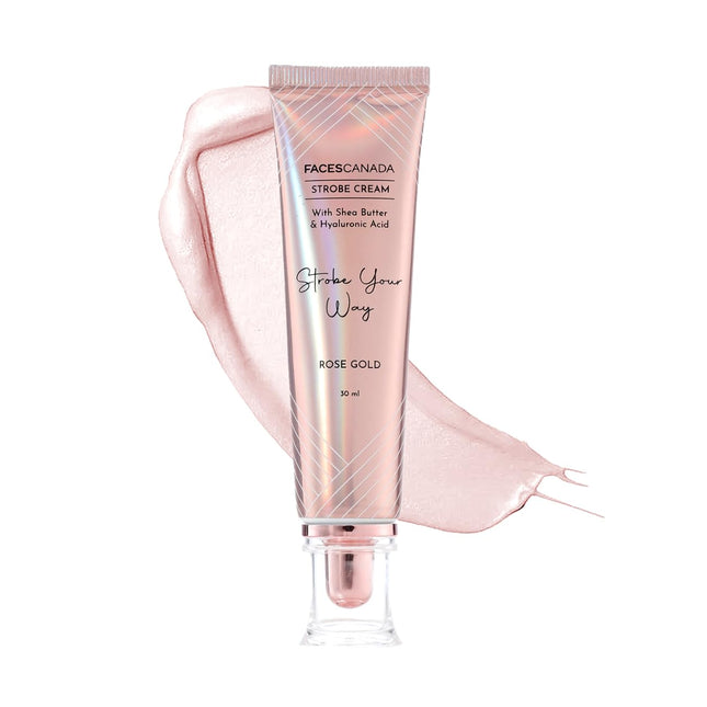 FACESCANADA Strobe Cream - Rose Gold| Primer + Highlighter + Moisturizer-30ml