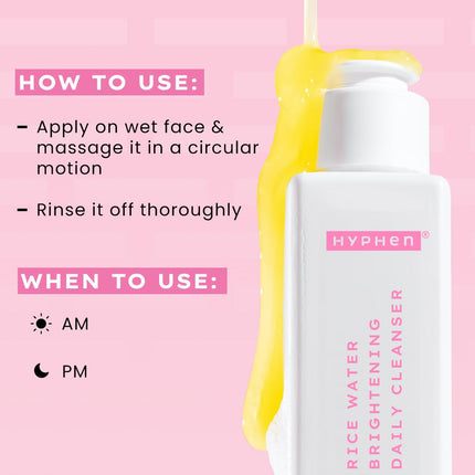 Hyphen 10% Rice Water Brightening Face Wash | 200 ml