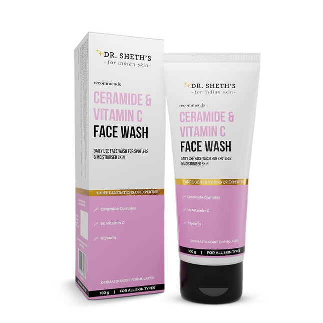 Dr. Sheth's Ceramide & Vitamin C Face Wash For Men & Women | 100 mL