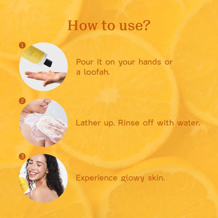 Arata 1% Vitamin C Daily Glow Body Wash For Soft & Even Toned Skin-300ML