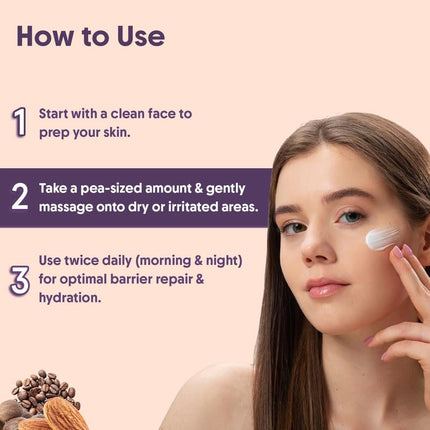 Aravi Organic Advanced Barrier Repair Moisturizer - With Ceramide, Peptide, Hyaluronic Acid & Cica-100 gm