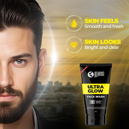 Beardo Ultraglow Face Wash Men Niacinamide, Vitamin C & Kojic Acid