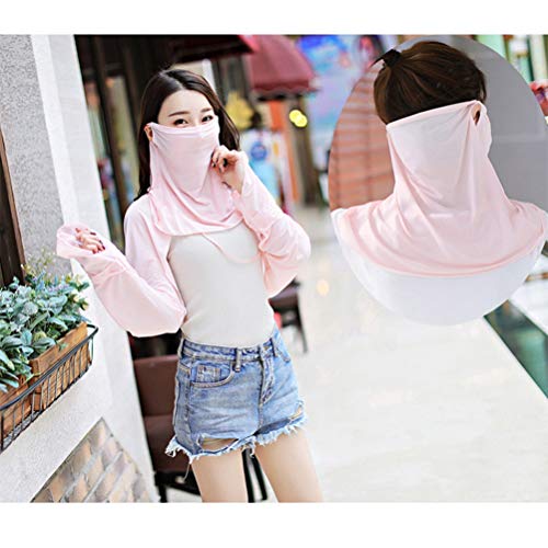 Cotton Scarf 4Pcs Masks Silk Neck Scarf Masks Seamless Face Mask Bandanas for, Outdoors, Festivals, Sports (Random Color) Bufanda para Mujer, Assorted Color, 40*22*0.5cm
