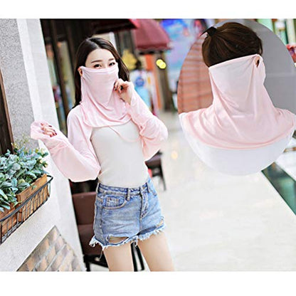 Cotton Scarf 4Pcs Masks Silk Neck Scarf Masks Seamless Face Mask Bandanas for, Outdoors, Festivals, Sports (Random Color) Bufanda para Mujer, Assorted Color, 40*22*0.5cm