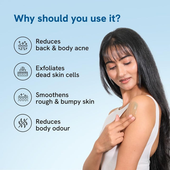 Be Bodywise Body Acne Reduction Kit with 1% Salicylic Acid Body Wash & 10% Niacinamide Hydrating Face & Body Lotion
