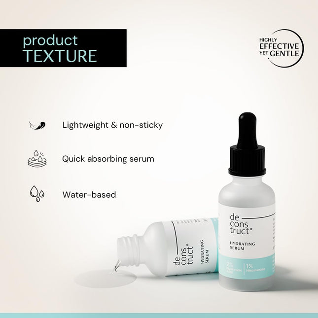 Deconstruct Hydrating Face Serum - 2% Hyaluronic Acid + 1% Niacinamide -30ml