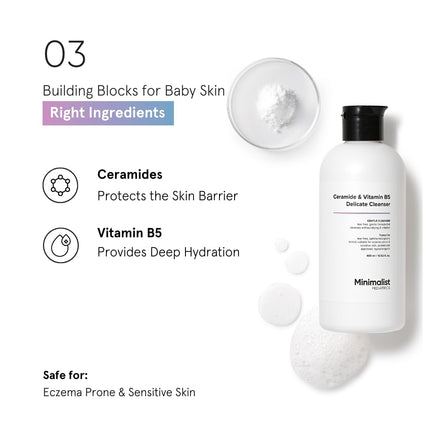 Minimalist Gentle Baby Body Wash pH 5.5 | Ceramide & Vitamin B5-400ml