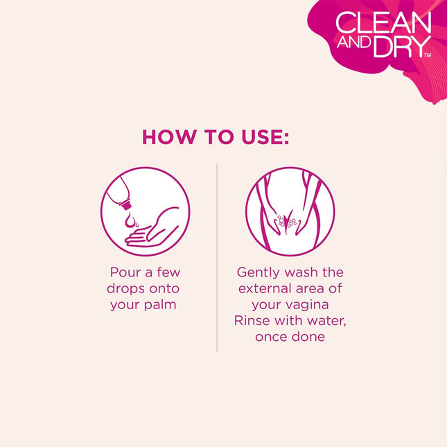 Clean and Dry| Daily Intimate Wash| Hygiene Wash For Women, Vaginal Wash -90ml