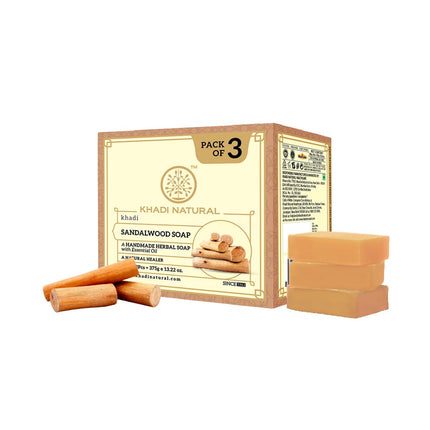 Khadi Natural Sandalwood Soap -125g Pack of 3