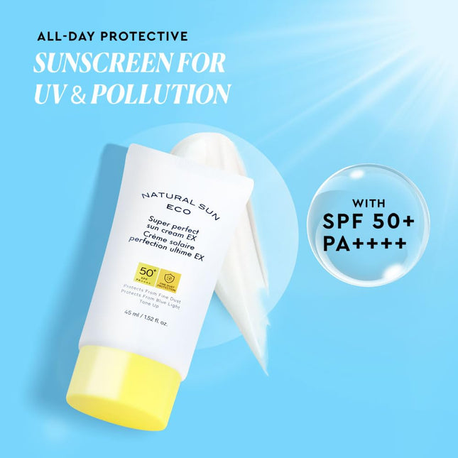 The Face Shop Naturalsun Eco Super Perfect Unisex Sun Cream Sunscreen with SPF 50+ PA +++ 45ml