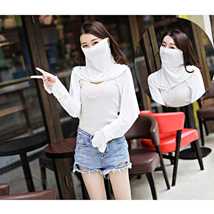 Cotton Scarf 4Pcs Masks Silk Neck Scarf Masks Seamless Face Mask Bandanas for, Outdoors, Festivals, Sports (Random Color) Bufanda para Mujer, Assorted Color, 40*22*0.5cm