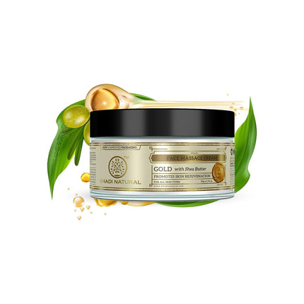 KHADI NATURAL Gold Herbal Facial Massage Cream -50g