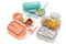 Kids Lunch Box - Classic Transparent Tiffin Box Unbrackble Plastic Microwave Safe 2 Compartment Lunch Tifin Set with Leak Proof Lid for Travelling, School,Office-Color May Vary (Pack of 1)