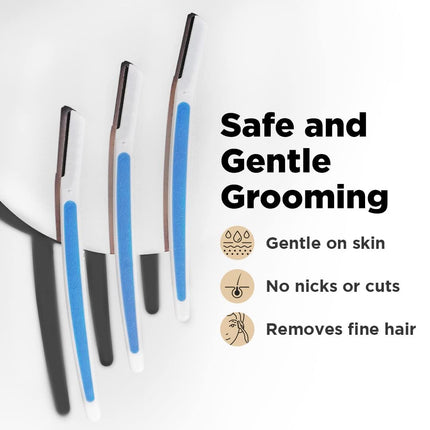 FURR Reusable Face Razor For Women Facial Hair With German Blade- Pack of 3